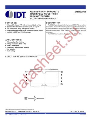 IDTQS3861PAG8 datasheet  